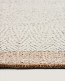 Béžový obojstranný/ručne tkaný vlnený behúň 80x200 cm Nifelia – Kave Home