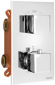 Sapho, LATUS podomietkový sprchový set s termostatickou batériou, box, 2 výstupy, chróm, 1102-62-21