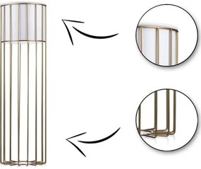 Kovový kvetináč LOFT 70x20 cm zlatá/biela