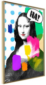 Artgeist Plagát - Mona Lisa Pop-art [Poster] Veľkosť: 30x45, Verzia: Zlatý rám