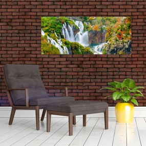 Obraz - Národný park Plitvické jazerá (120x50 cm)