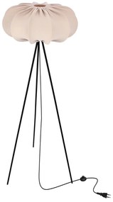 Béžová stojacia lampa s textilným tienidlom (výška 147 cm) Cafee – Candellux Lighting
