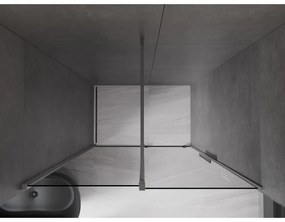 Mexen Velar, posuvné sprchové dvere do otvoru 150 cm, 8mm šedé sklo, grafit brúsený, 871-150-000-41-66