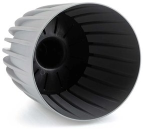 PLASTOVÝ KVETINÁČ STRIPPED 30X35,5 CM SIVÁ