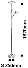Rabalux 7006 - LED Stojacia lampa VLASTA 1xLED/18W + 1xLED/5W/230V