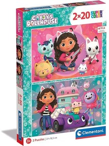 248025 TREFL Detské puzzle - Gabby´s dollhouse - Sada 2x20ks