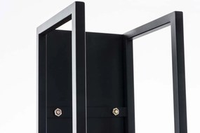 Nástenný stojan na palivové drevo Spark 140, kov matný - Čierna