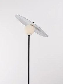 Čierno-biela stojaca lampa Reflet