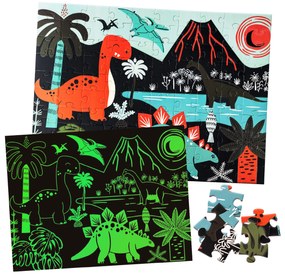 Detské svietiace puzzle Dinosaury 100 dielikov Aga4Kids MR1457