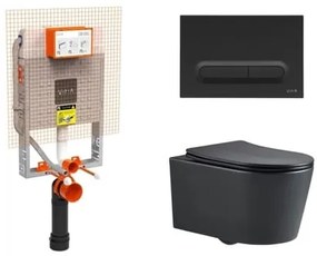 Závesný wc set SAT Brevis na zamurovanie SIKOVZB1, 1 ks