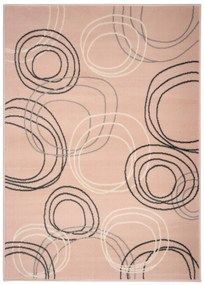 Kusový koberec Circles powder pink, 190x280, ružová, chodba / predsieň, Alfa Carpets