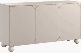 Komoda Sonatia II 150 cm trojdverová - kašmír / guľové nohy
