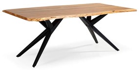 Jedálenský stôl s doskou z akácie v prírodnej farbe 100x200 cm Mudri – Marckeric