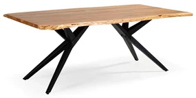 Jedálenský stôl s doskou z akácie v prírodnej farbe 100x200 cm Mudri – Marckeric