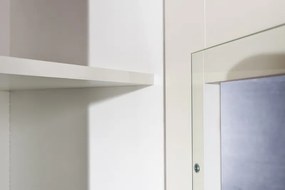 Vitrína Caracas typ 28, dub / biely lesk, s osvetlením