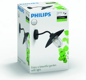 Philips 01643/30/PN - Vonkajšie nástenné svietidlo HAMMOCK 1xE27/60W/230V