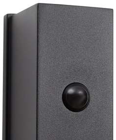 Nástenné svietidlo čierne Lux Sensor Magnetické vrátane LED nabíjateľné - Baleno