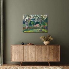 Sklenený obraz - Paul Gauguin, Te raau rahi (The Big Tree), reprodukcia (70x50 cm)