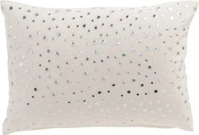 Biely vankúš s dizajnom kvapiek La Pluie - 30 * 50 cm