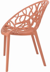 Dekorstudio Plastová dizajnová stolička ALBERO koralová