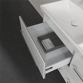 VILLEROY &amp; BOCH Avento závesná skrinka pod dvojumývadlo, 4 zásuvky, 1180 x 452 x 514 mm, Crystal White, A89300B4