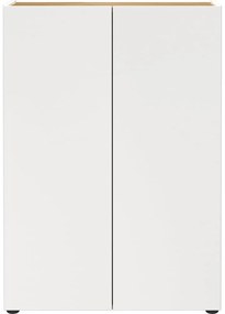 Biela skrinka v dekore duba 74x105x33 cm Alviano – Germania