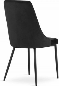 AKCIA Čierna zamatová jedálenská stolička IMOLA II. akosť