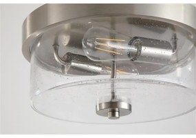 Searchlight 66210-2SS-Koup kúpeľňové stropné svietidlo PRESTON 2xE27/60W/230V IP44 priemer 33 cm strieborné