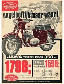 Ceduľa Jawa 350cc