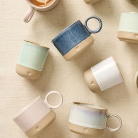 Ib Laursen Kameninový hrnček Heart Light Green Matt 190 ml