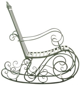 Kovové hojdacie kreslo Smile (SET 2 ks) - Zelená antik