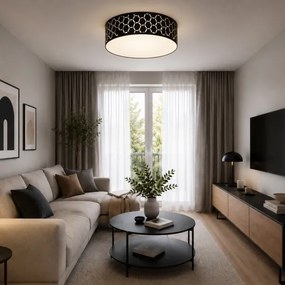 Stropné svietidlo ULLE 2xE27/15W/230V pr. 45 cm čierne