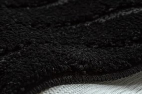 Kúpeľňový koberček SUPREME WAVES vlny, čierny kruh