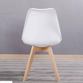TRENDIE Jedálenská stolička SCANDI biela - škandinávsky štýl