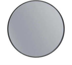 Erga Round, okrúhle zrkadlo 40cm, čierny rám, ERG-V01-ROUND-4040-BK