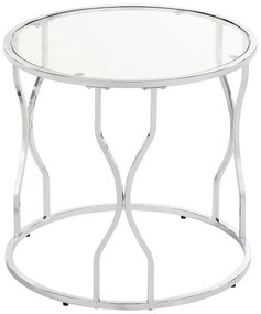 Konferenčný Stolík Gc7281 55x55x53 Chróm/Sklo