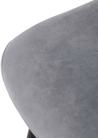 Stolička Giverny zamat - sivá