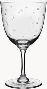 Ručne fúkané krištáľové poháre na víno Stars, 6 ks