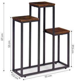 ModernHome Stojan na kvety - 3 police, ModernHome