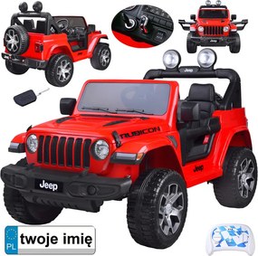 JOKOMISIADA Autíčko na batériu Jeep Wrangler Rubicon PA0223 CZ červený