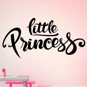 Veselá Stena Samolepka na stenu na stenu Nápis Little princess Farba: čierna
