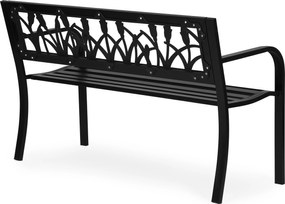 MultiGarden Záhradná lavička s ozdobným operadlom 120x50 cm MultiGarden