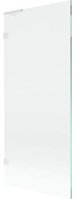 Mexen Lunar L, 1-krídlová vaňová zástena 80 x 150 cm, 8mm číre sklo, biely profil, 897L-080-000-20-00