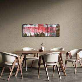 Obraz - Londýn (s hodinami) (90x30 cm)