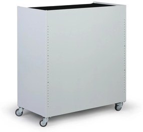 Dielenská pojazdná skrinka na náradie KOVONA, 2 police, 2 zásuvky, zváraná, 1000 x 500 x 1000 mm
