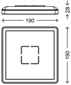 Briloner 3174-014 - LED Stropné svietidlo FREE LED/12W/230V 19x19 cm