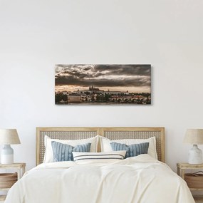 Obraz - zamračená Praha (120x50 cm)