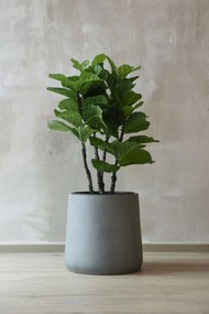 Kvetináč VEKRA, sklolaminát, výška 40 cm, betón-dizajn, šedý