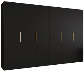 Skriňa Marbella I 300 čierna/zlatá