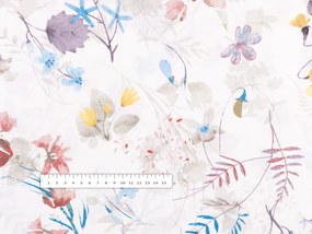 Biante Bavlnené posteľné obliečky Sandra SA-290 Farebné lučne kvety na bielom Jednolôžko 140x200 a 70x90 cm